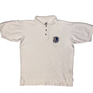 Vintage NBA Dallas Mavericks White Polo Shirt Knights Athletics - L